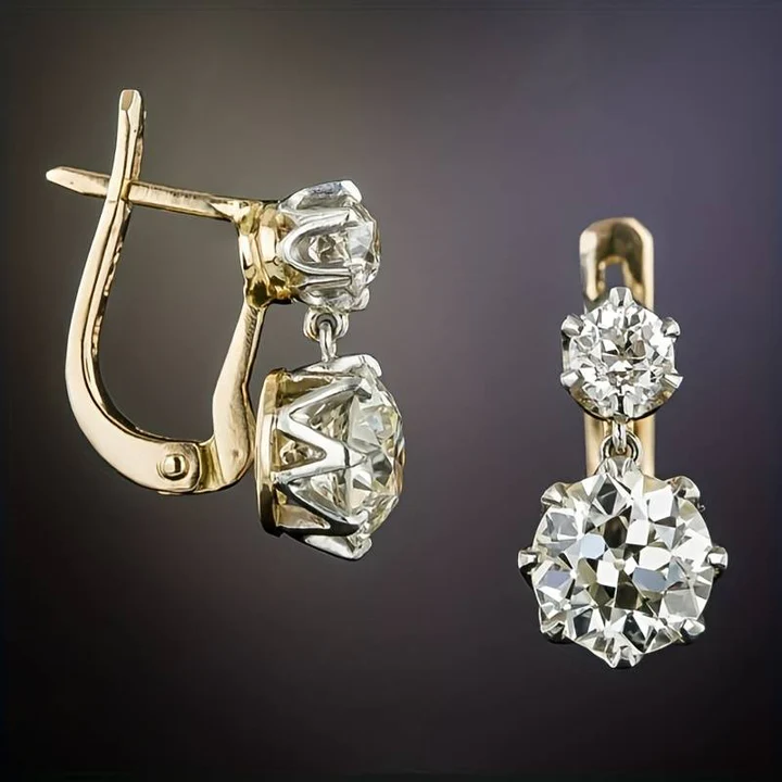 Marcelline™ | Vintage Gold Zircon Earrings