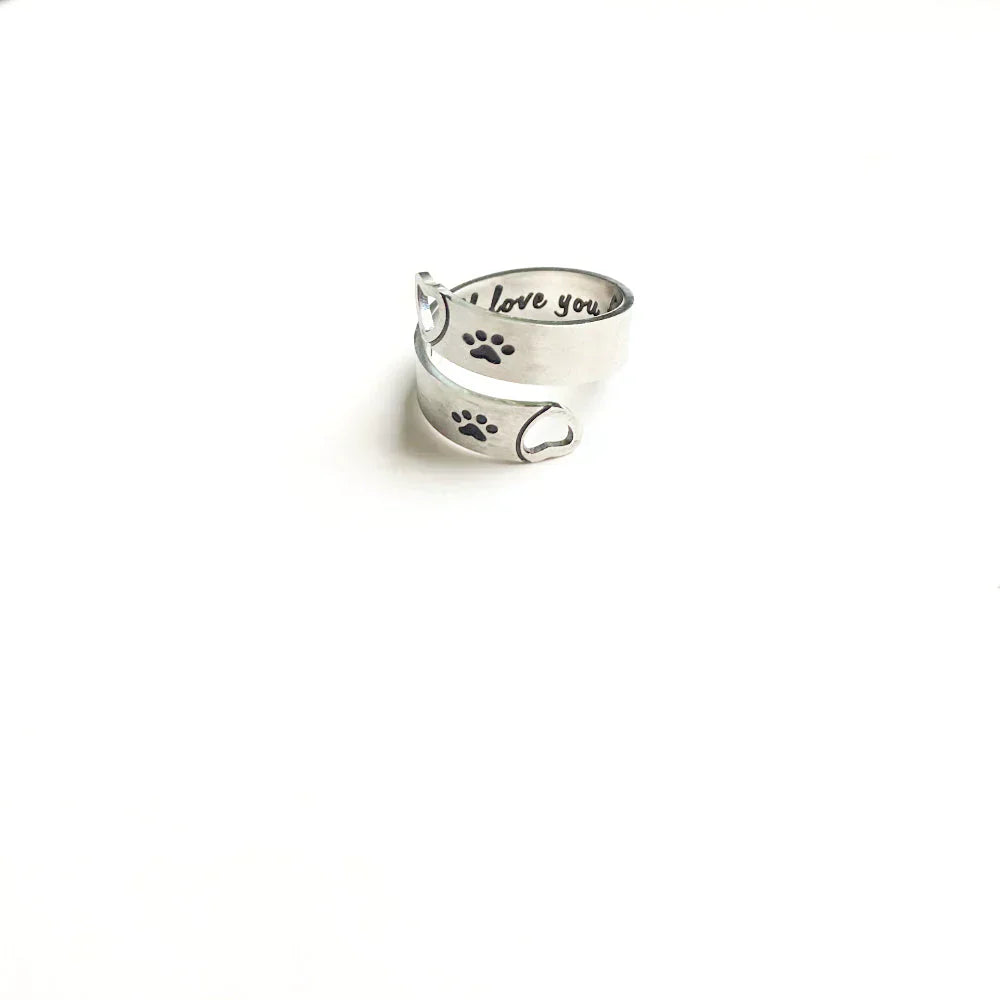 Byrne™ | Adjustable Ring with Paw and Heart