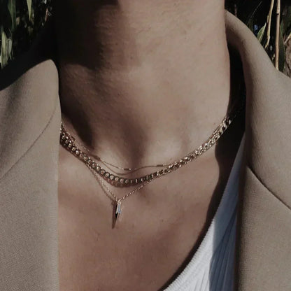 Vero™ | Flat Link Gold Curb Chain Necklace