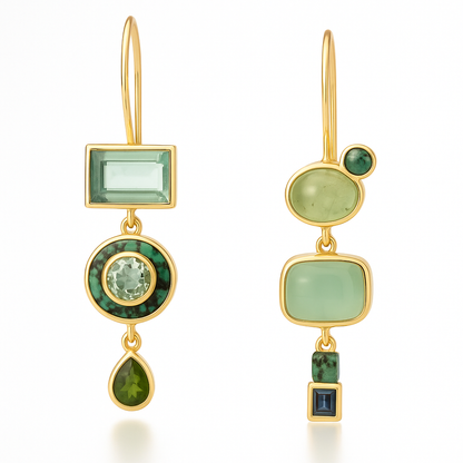 Emeralda™ | Vintage Green Drop Earrings for Women