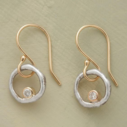 Aurielle™ | Vintage Gold and Silver Earrings with Zirconia